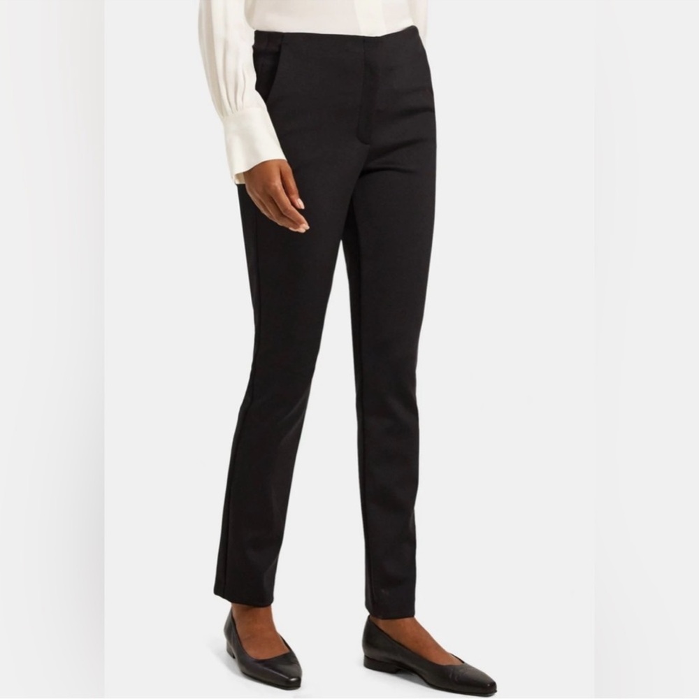 Theory HW Tennyson Wool Trousers Pants Navy Blue size 6 New with Tags $325 - Picture 2 of 13